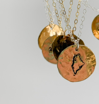 Hammered coin necklaces