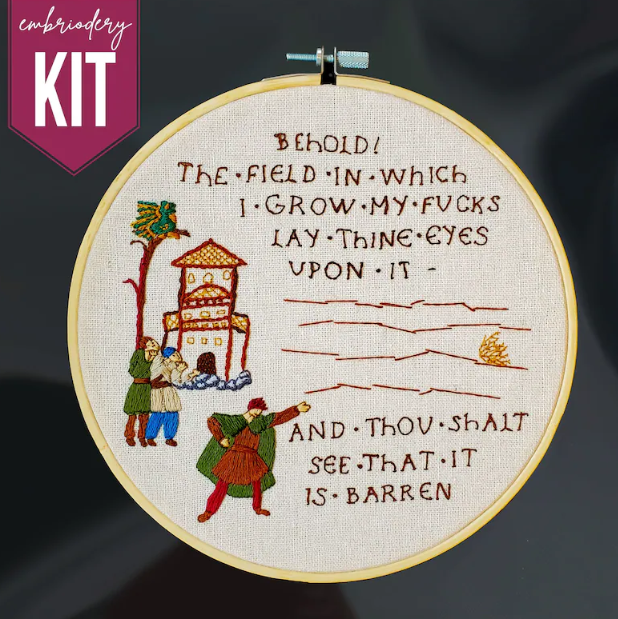 Behold! embroidery kit