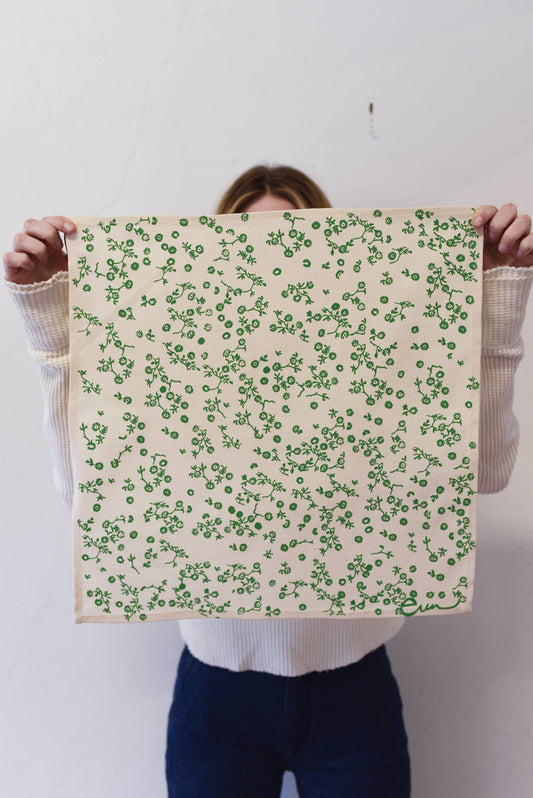Erin Flett linen napkins green (pair)