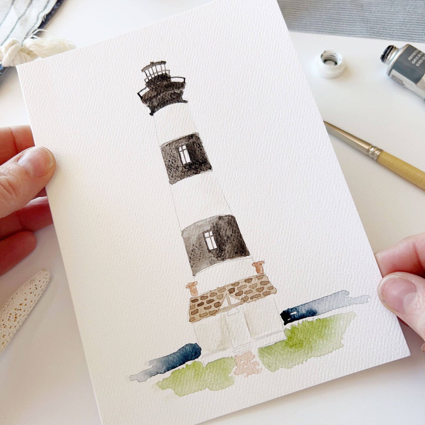 Seaside paintable notecards