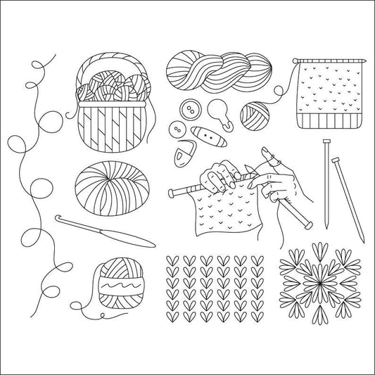 Yarn Stash stick & stitch embroidery set