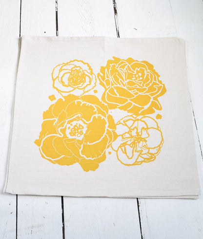 Peony Blossom Napkins (mustard) set of 4