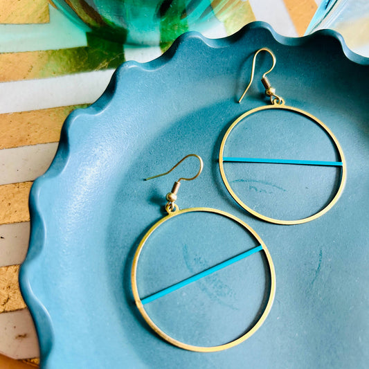Horizon Line Jade Earrings