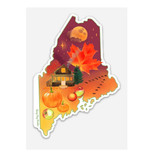 Autumn in Maine Sticker