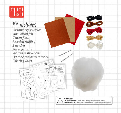 Flynn the Fox stitching kit