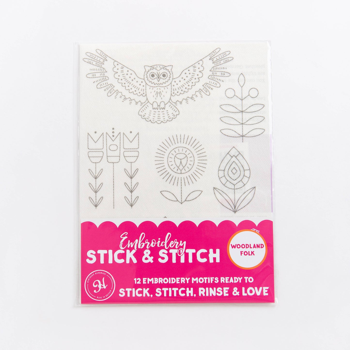 Woodland Folk stick & stitch embroidery set