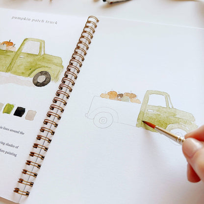 Autumn watercolor workbook