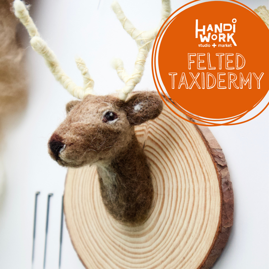 Felted Taxidermy (deer, fox, or raccoon)