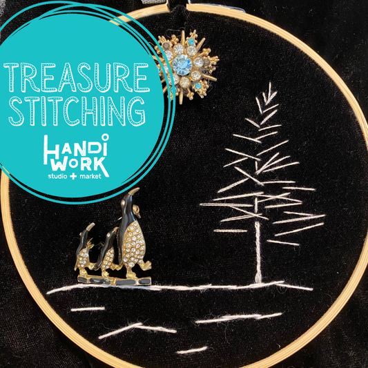 Treasure Stitching: transforming trinkets into embroidery art