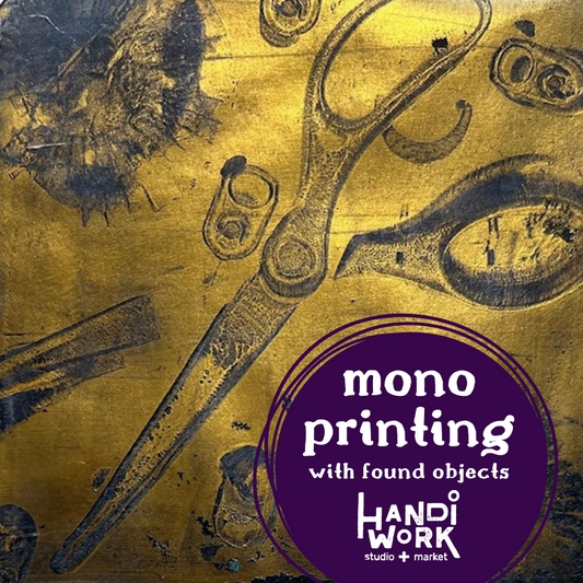 Monoprinting with household objects