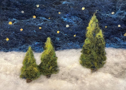 Landscape Needle Felting Kit: Winter Night