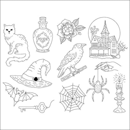 Gothic Tales stick & stitch embroidery set
