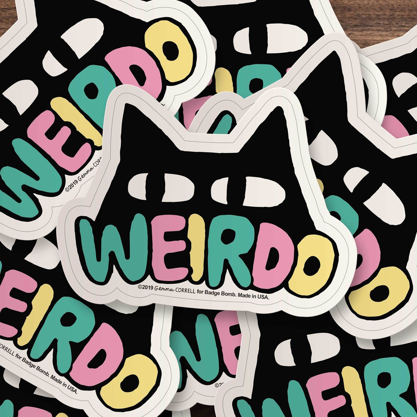 Weirdo Cat Sticker