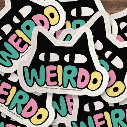 Weirdo Cat Sticker