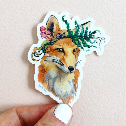 Foraging Fox Sticker