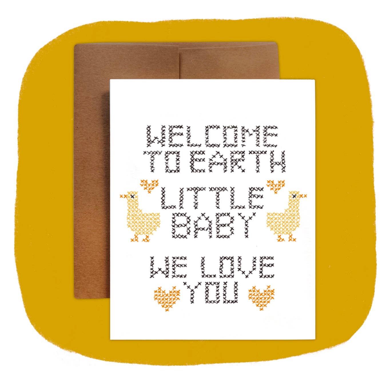 cross stitch welcome baby