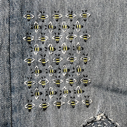 Stick and stitch sashiko transfers (set #7 gold)