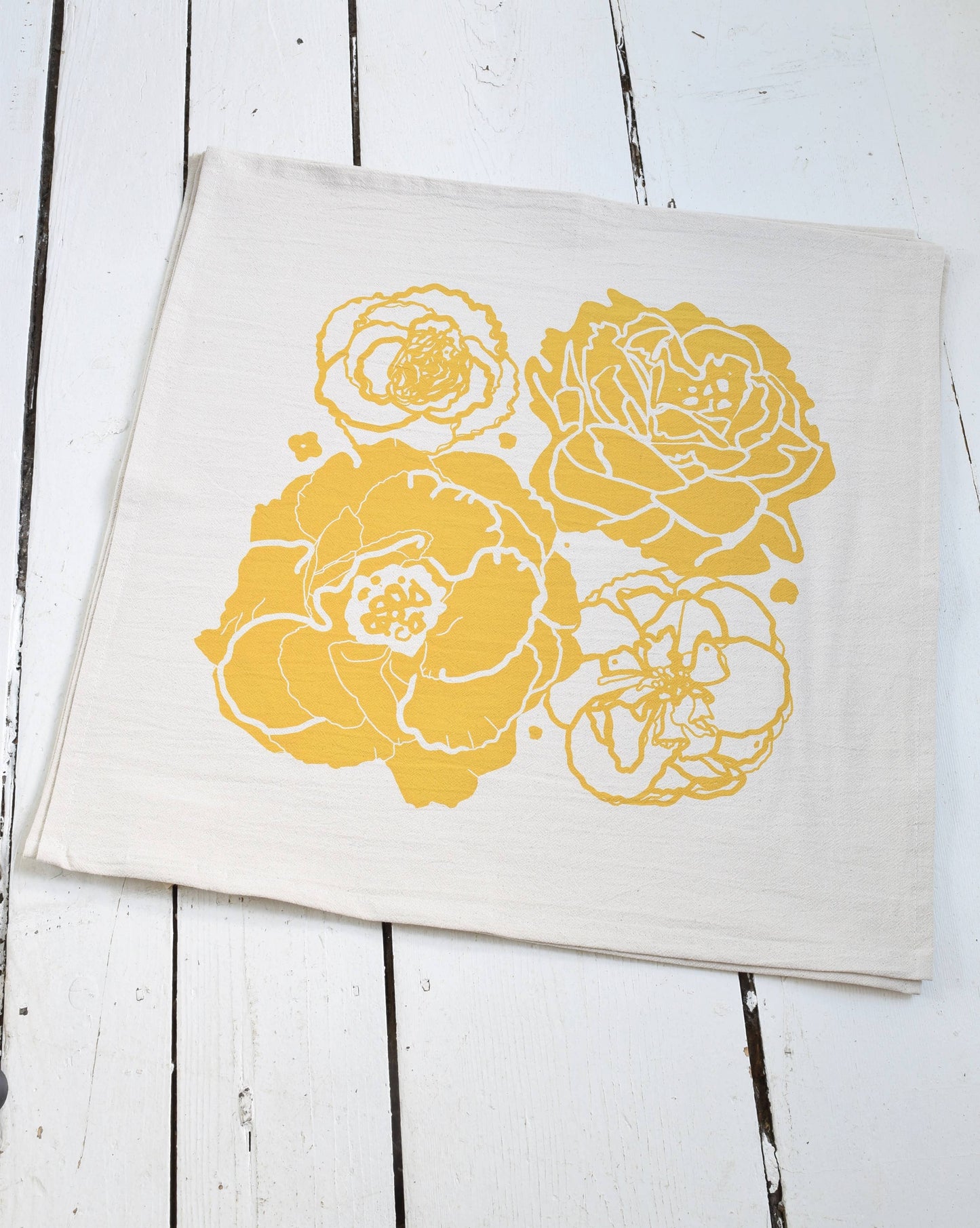 Peony Blossom Napkins (mustard) set of 4