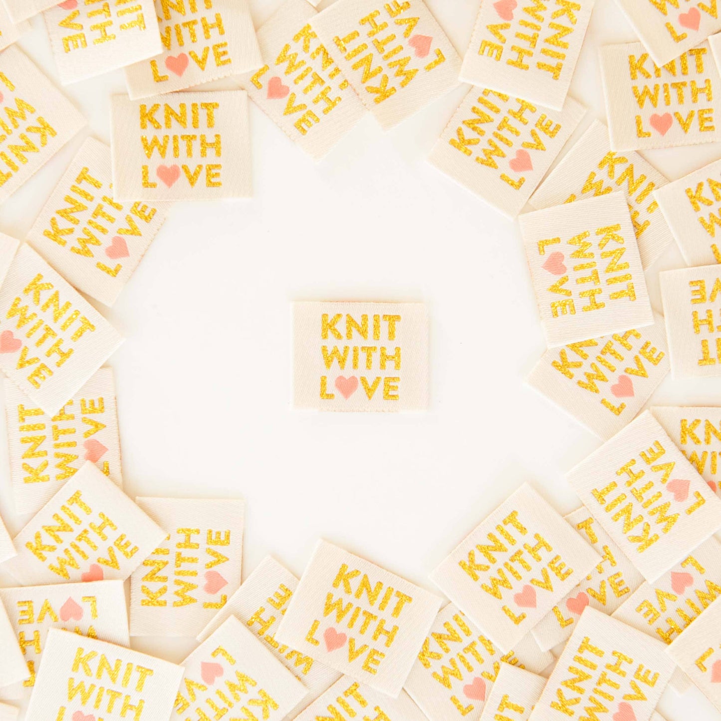 Knit with Love woven maker labels