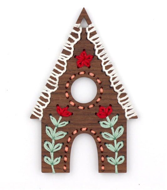 Gingerbread House - DIY Stitched Ornament Kit