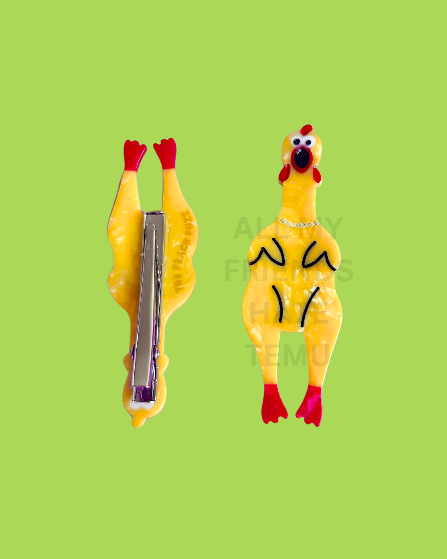 Rubber Chicken Hair Clip (set of 2)