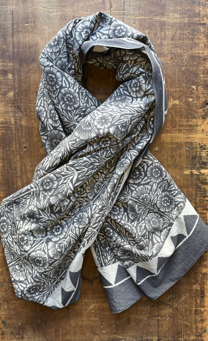 Katharine Watson oversize block printed scarf