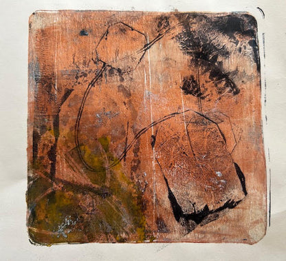 Monoprinting with household objects
