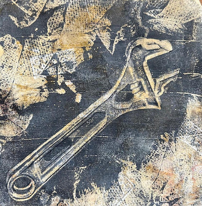 Monoprinting with household objects