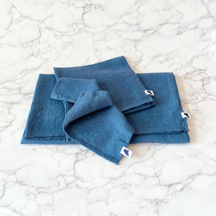 Woven linen towels