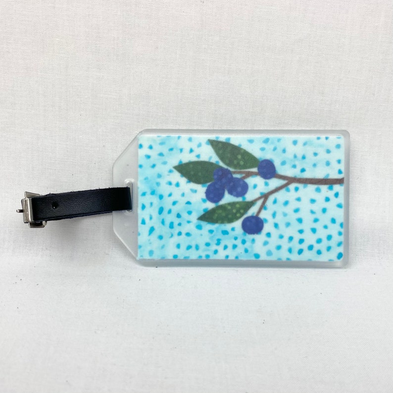 Blueberries Luggage Tag