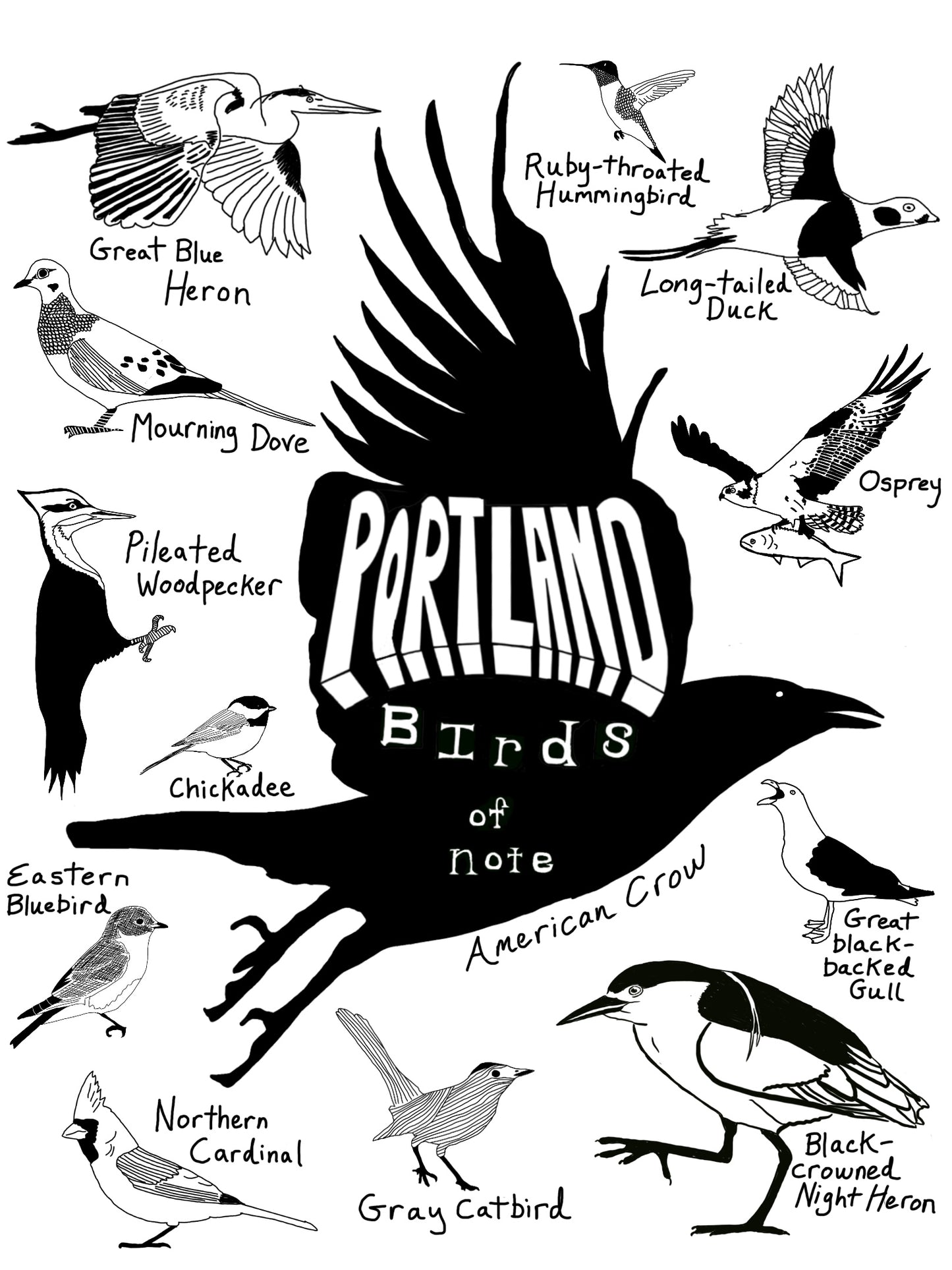 PORTLAND BIRDS OF NOTE tee