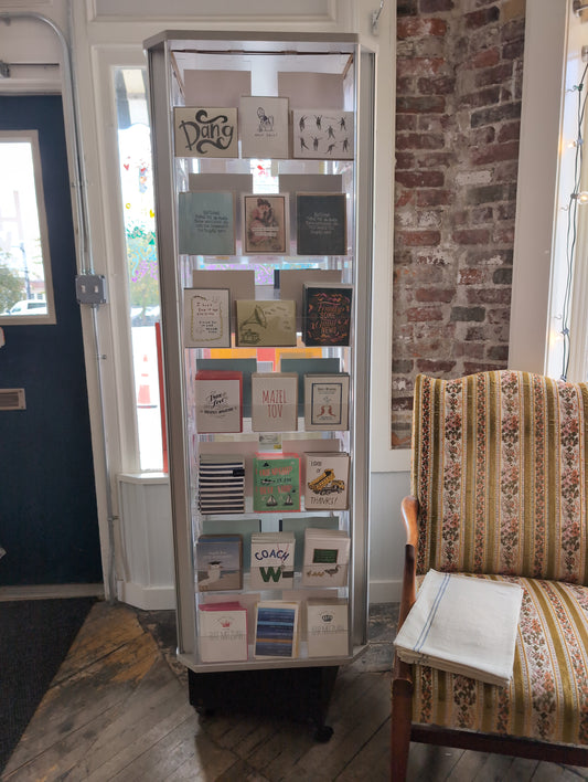 rotating greeting card floor display