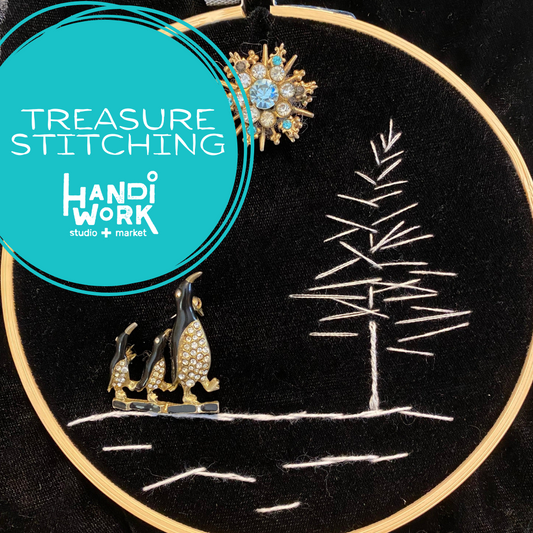 Treasure Stitching: transforming trinkets into embroidery art