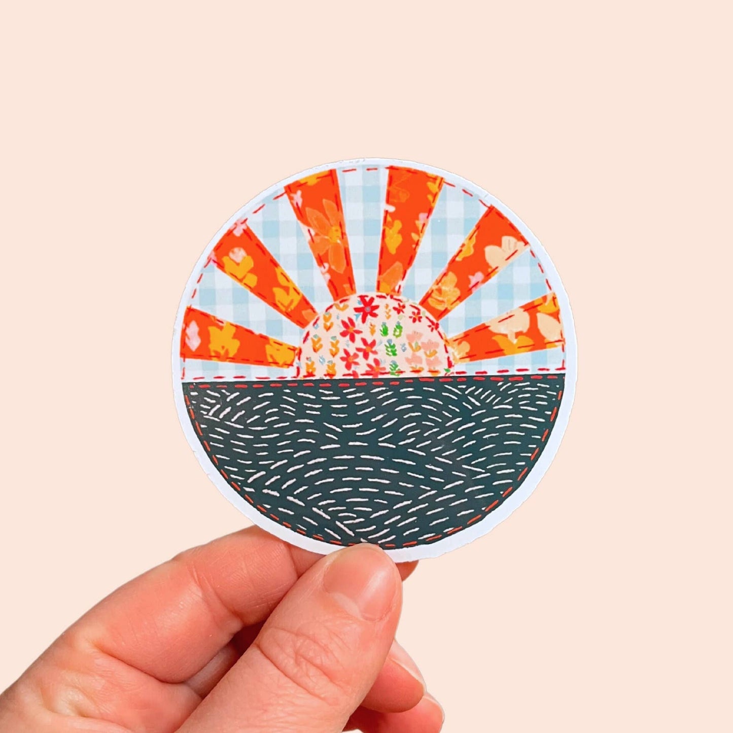 Stitch sunrise sticker