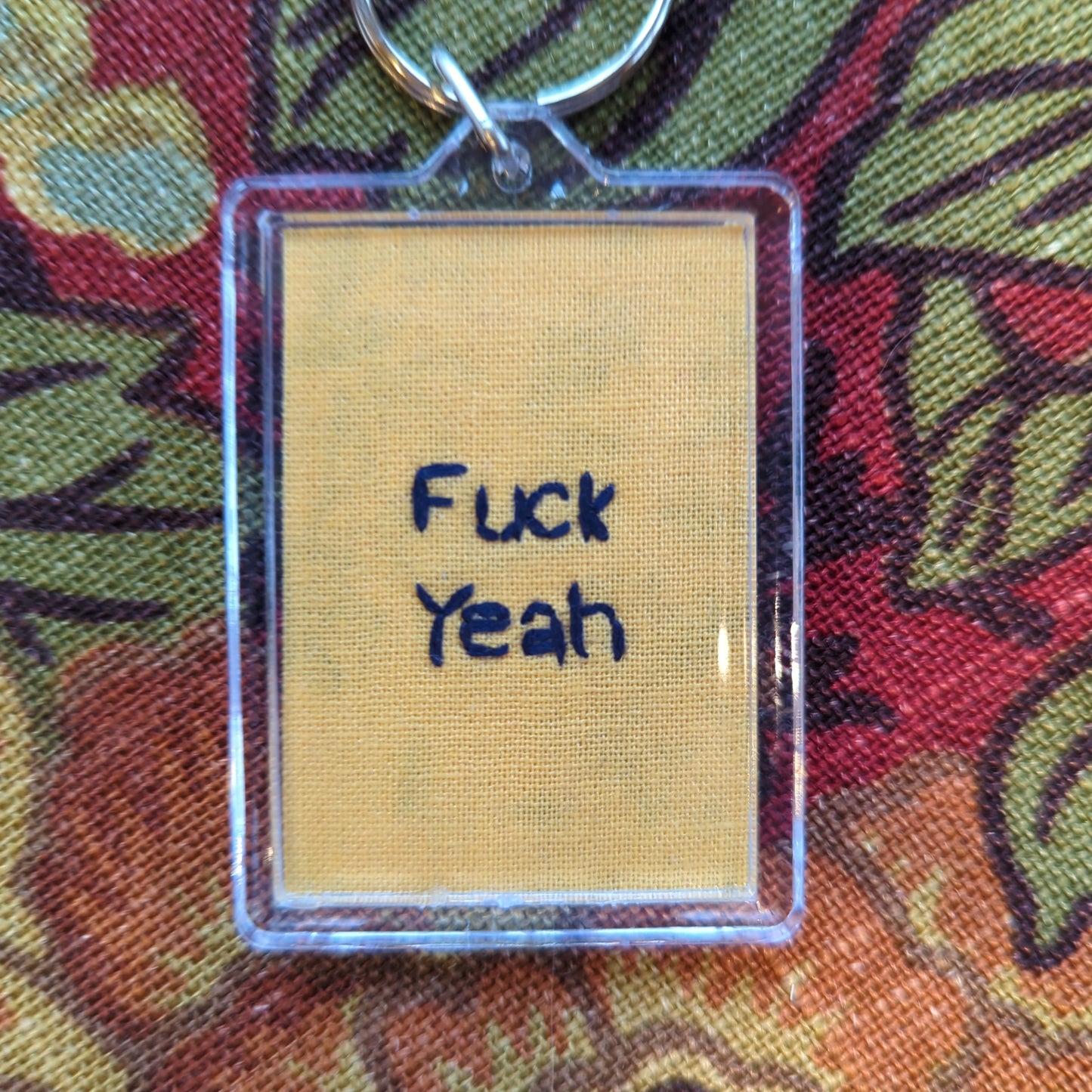 Salty wisdom stitched keychains