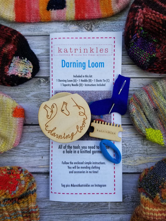 Argyle Darning and Mending Small Loom Kit by Katrinkles