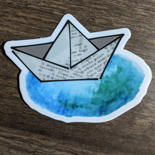 paper boat sticker