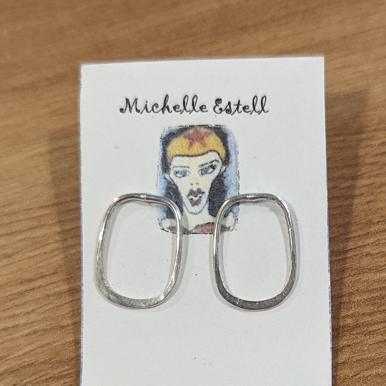 Michelle Estell post earrings: sterling silver
