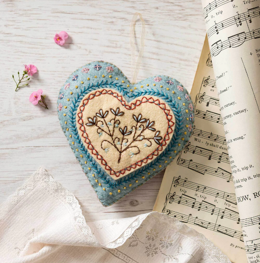 Embroidered Heart felt craft kit