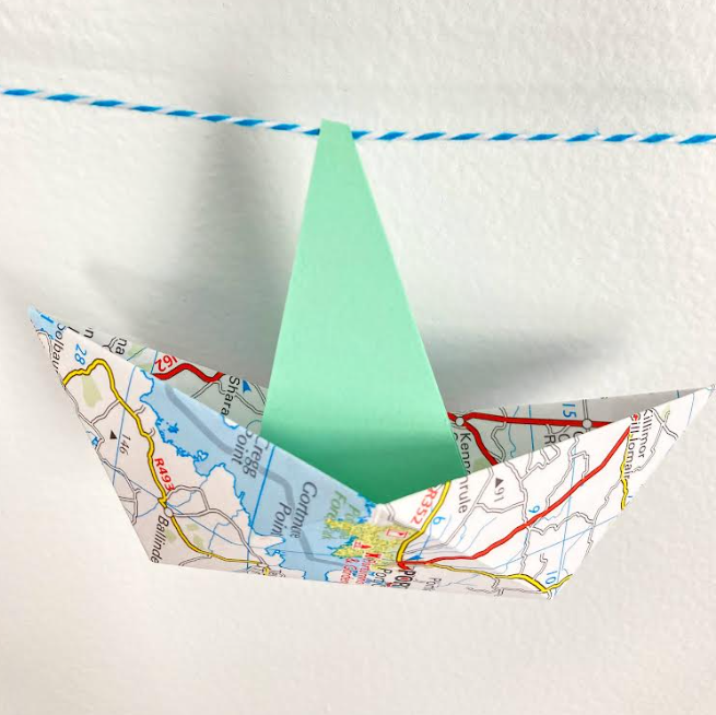 Irish map paper boat garlands