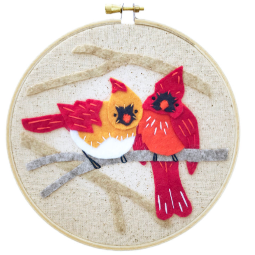 Needlework hoop kits