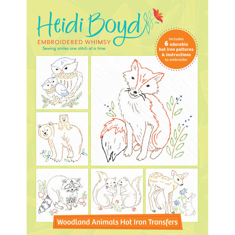 Embroidery hot iron transfers