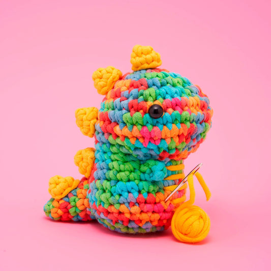 Disco Fred Dinosaur beginner crochet kit