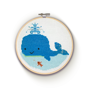 Ocean Life cross stitch hoop kits