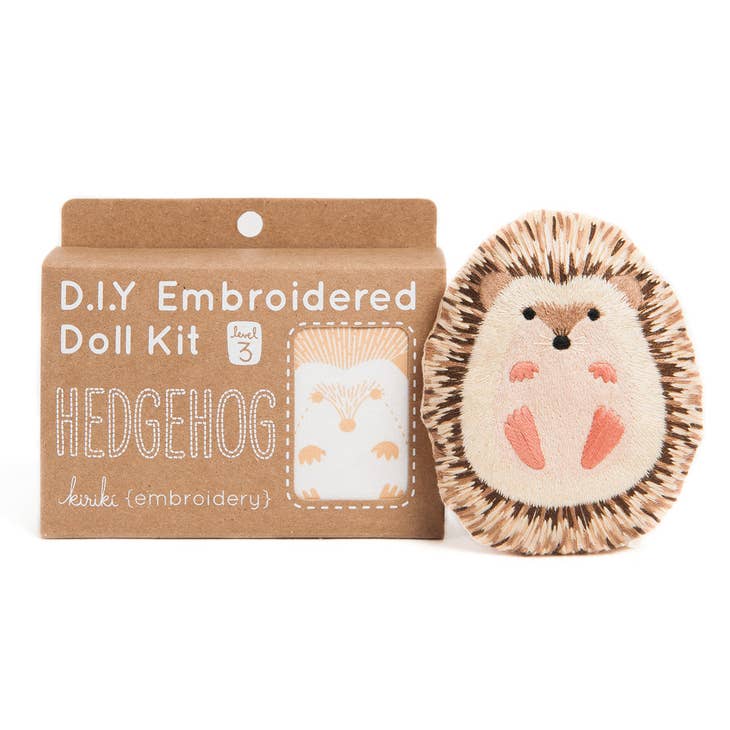 Embroidered animal doll kits